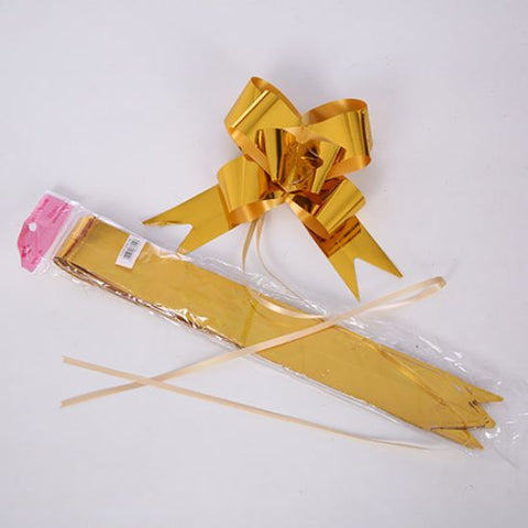 Gold Pull Bow Ribbon Pack of 10