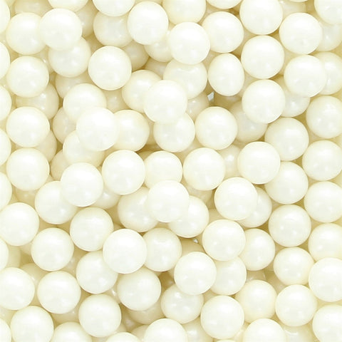 Edible Cake Sprinkles - White Large Pearls