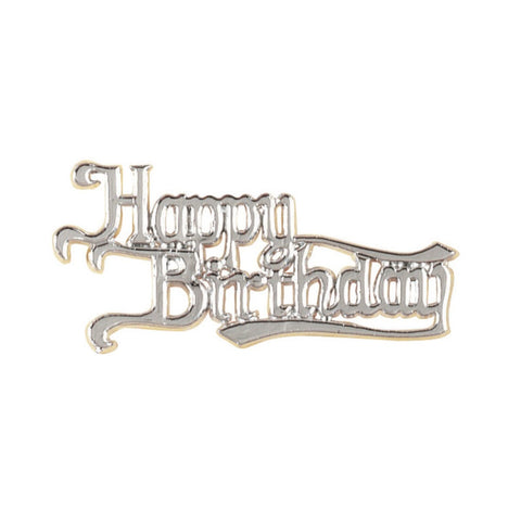 Silver Happy Birthday Motto