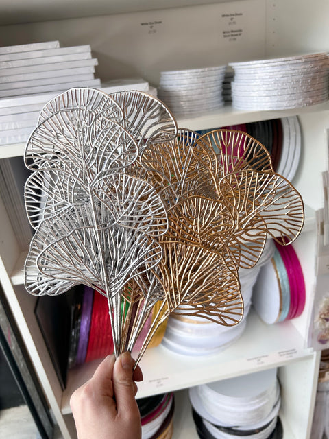 Ginko Leaf 3 Stem Cake Topper