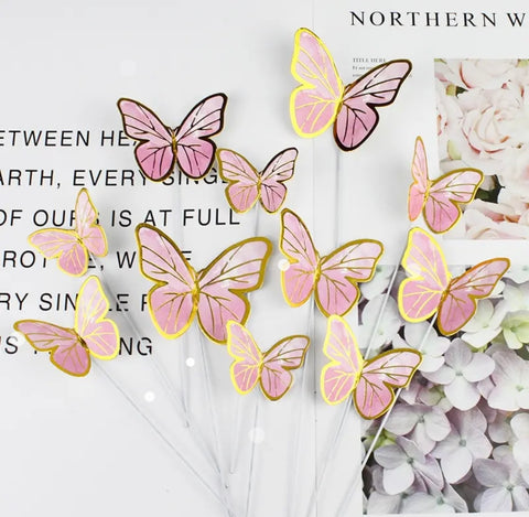 Pack of 10 Butterflies with Wires