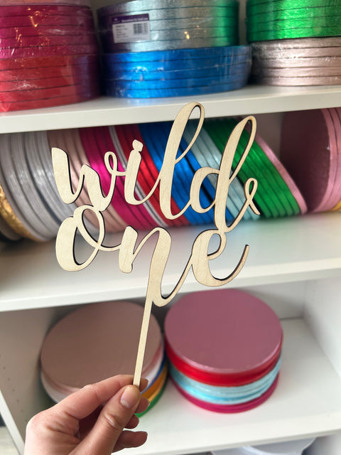 Wild One Wooden Cake Topper