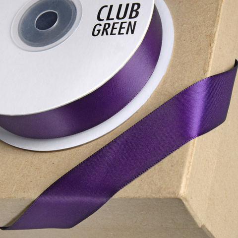 Aubergine 15mm Satin Ribbon