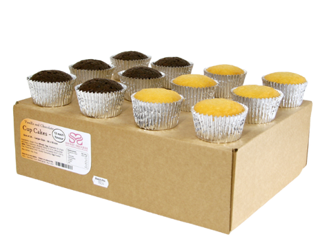 Ready to Decorate Vanilla & Chocolate Cupcakes Box of 24