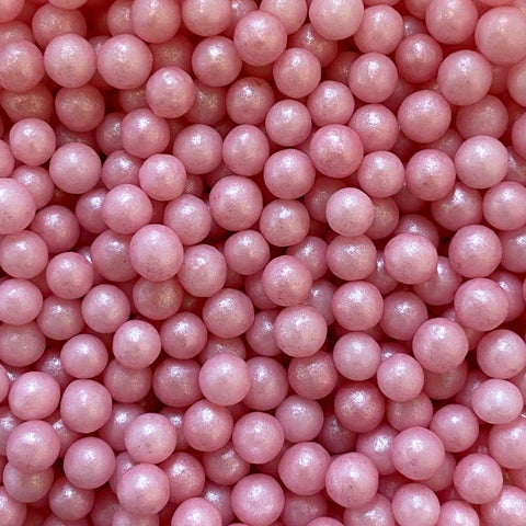 Edible Cake Sprinkles - Pink 4mm Pearls