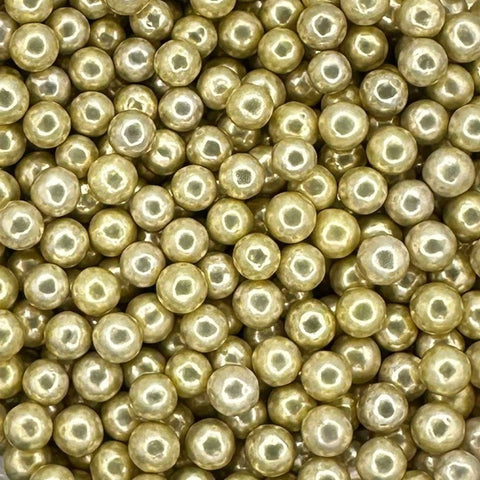 Edible Cake Sprinkles - Gold Metallic 4mm