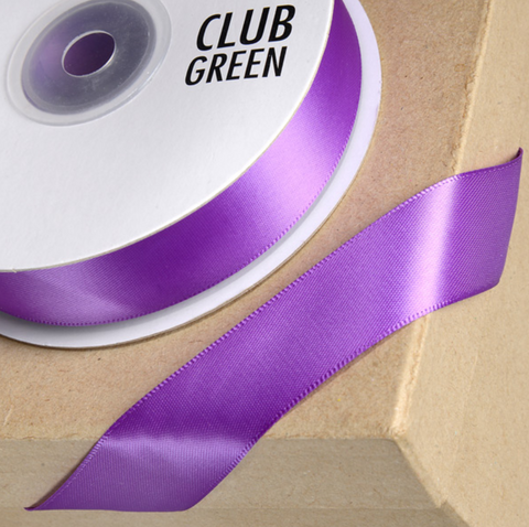 Purple 15mm Satin Ribbon