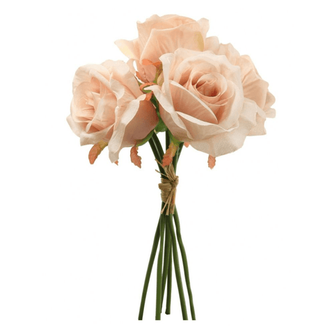 Peach Blush Artificial Rose Bunch