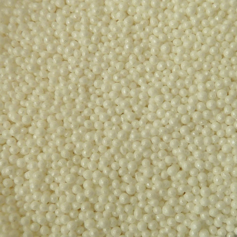 Edible Cake Sprinkles- White Pearl 100 & 1000s