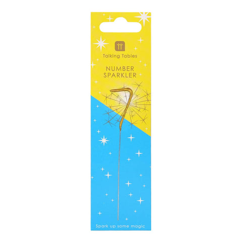 Gold Number Sparkler 7 | Birthday | Wedding | Anniversary |