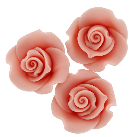 Edible Sugar Roses Light Pink - 38mm Pack of 20