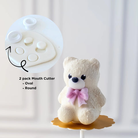 Bear Mouth Cutter Set of 2 to use with Cake Pop Mould