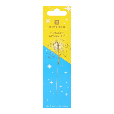 Gold Number Sparkler 1 | Birthday | Wedding | Anniversary |