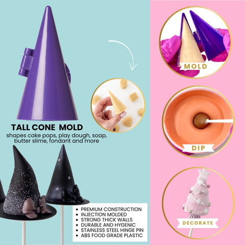 Tall Pointy Cone Cake Pop Mould
