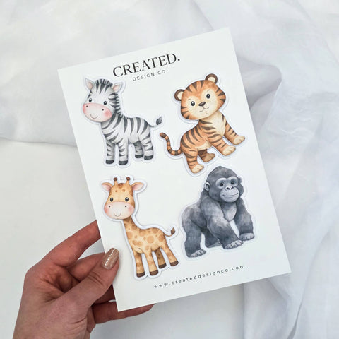 Safari Animal Cake Topper Set Jungle Cake Decorations