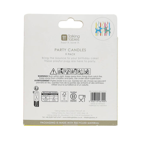 Balloon Dog Birthday Candles Pack of 9