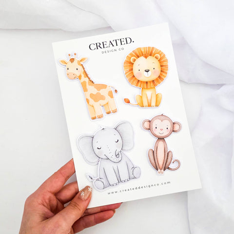 Safari Cake Topper Set Soft Jungle