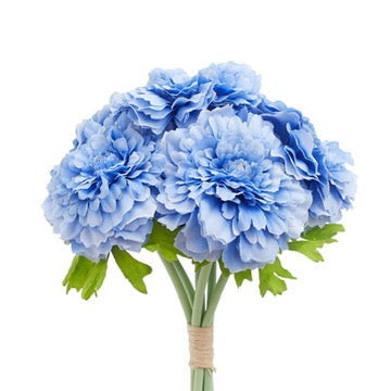 Chrysanthemum Artificial Silk Flower Bouquet (Sky Blue)