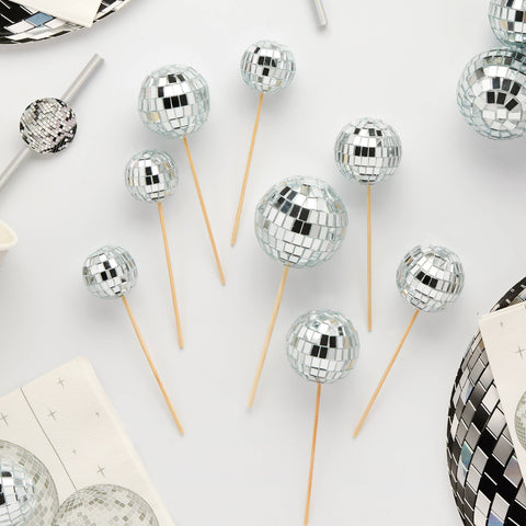 Disco Ball Food Decorations - Pack of 8