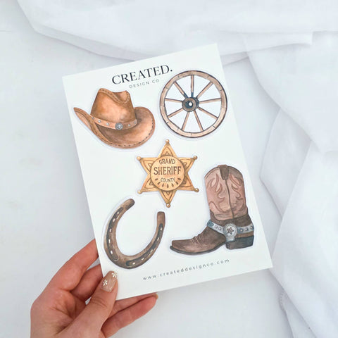 Cowboy Cake Decorations Set