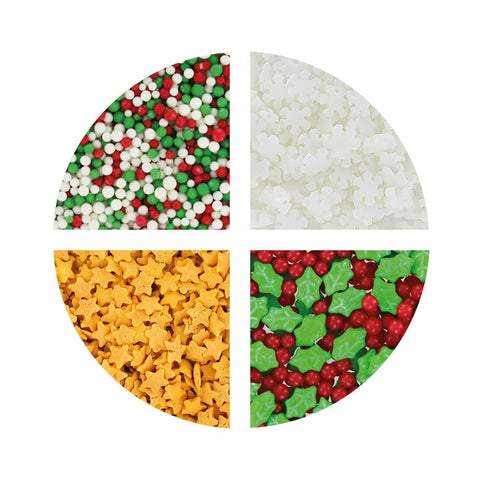 Christmas Mix Sprinkle Tub by Create A Cake