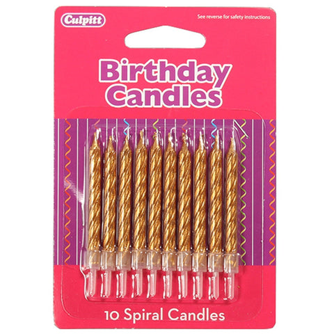 Gold Spiral Candles