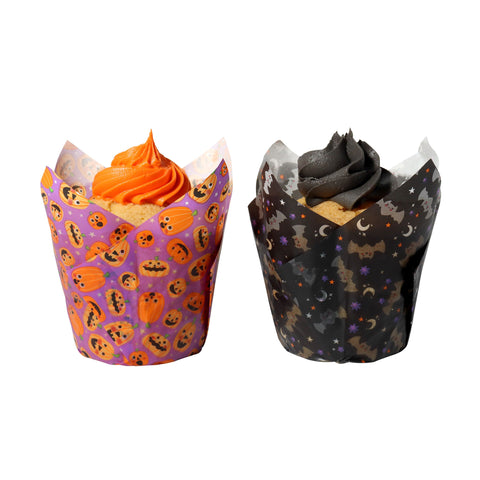 Halloween Pumpkin Tulip Wrap Muffin Cases