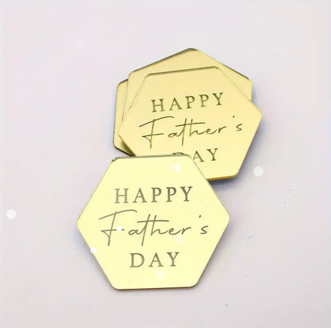 Acrylic Fathers Day Cupcake Toppers