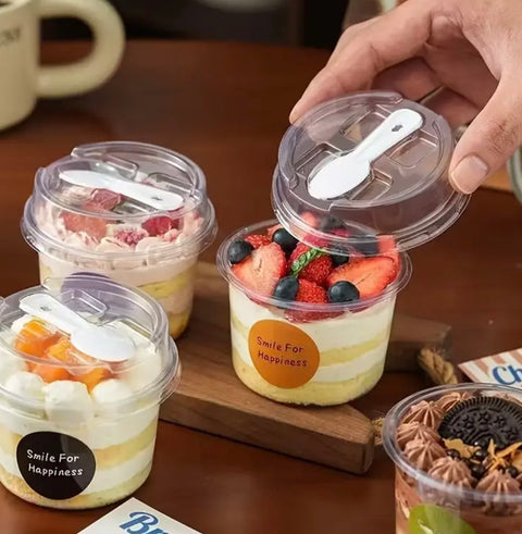 Mini Dessert Tub with Plastic Spoon