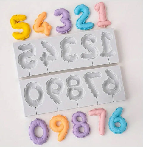 Fondant Number Balloon Mould