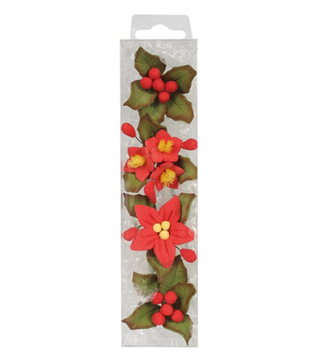 Poinsettia Sugar Flower Spray
