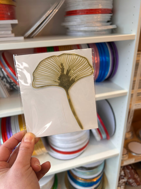 Gold Acrylic Ginko Leaf Cake Topper
