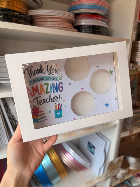 Teacher Cupcake Box Insert