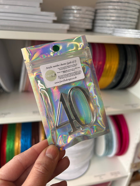 Acrylic Cake Charm Numbers