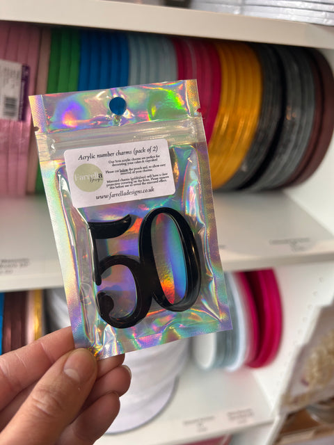 Acrylic Cake Charm Numbers
