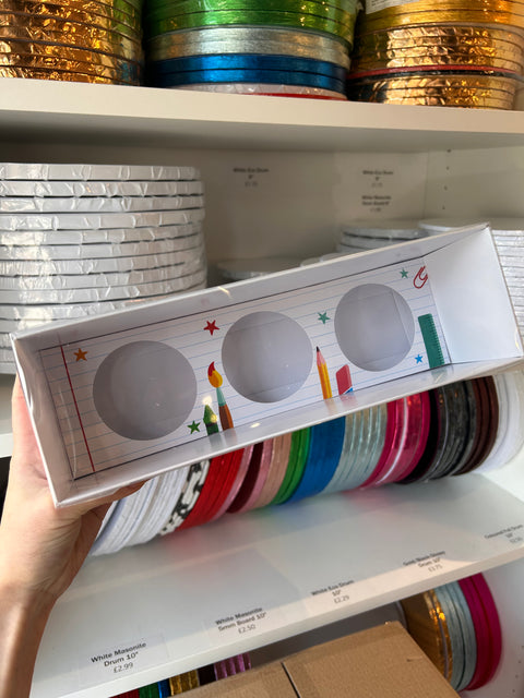 Teacher Holds 3 Cupcake Box