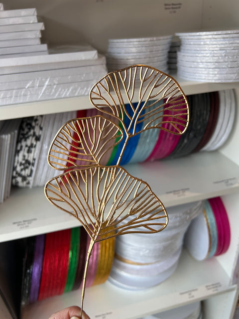 Ginko Leaf 3 Stem Cake Topper