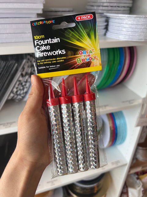 Fountain Cake Fireworks in Silver