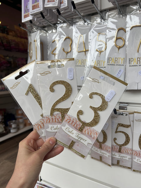Acrylic Glitter Number Topper