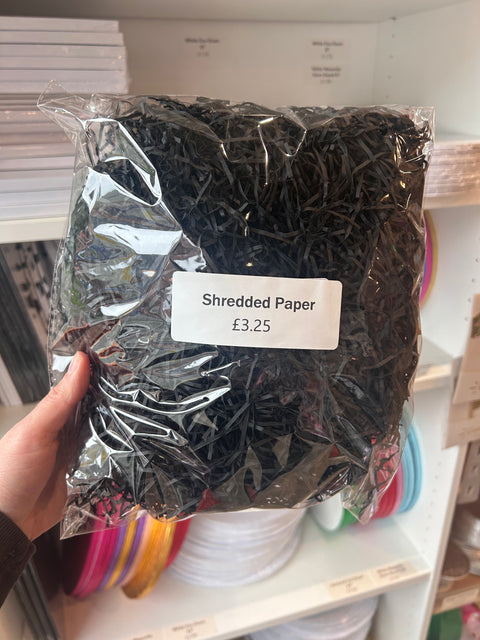Black Shredded Decorative Paper