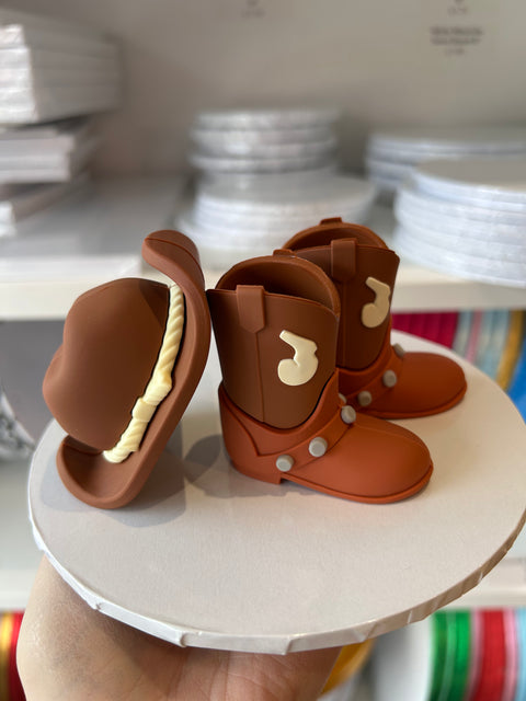 Cowboy Boots and Hat Cake Topper Set