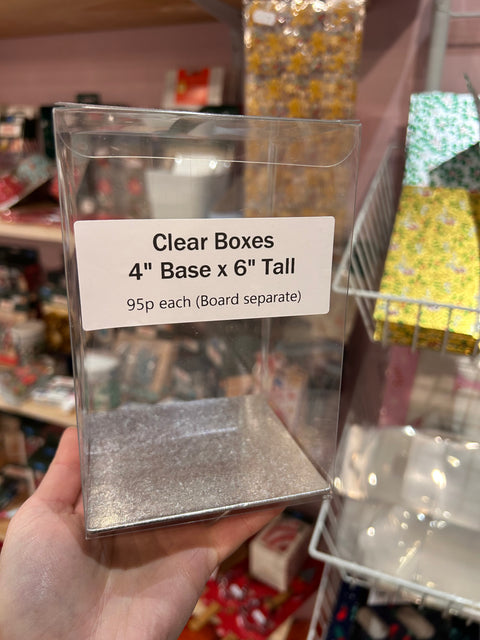 Clear PVC Box 4” base x 6” tall