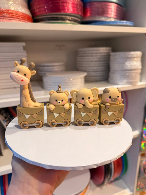 Animal Train Carriages - Beige