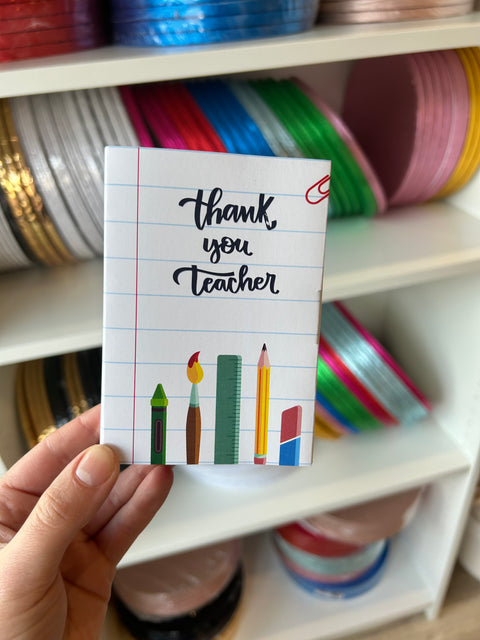Thank you Teacher Cake Slice Box