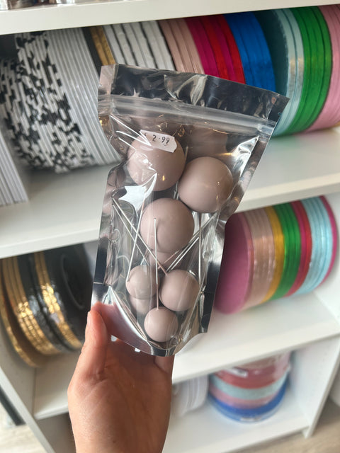 Dark Nude (Mauve) Balls on Wires
