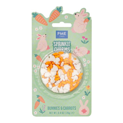 Bunnies & Carrots Sprinkle Charms by PME