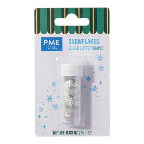 Edible Glitter Shapes - Snowflakes