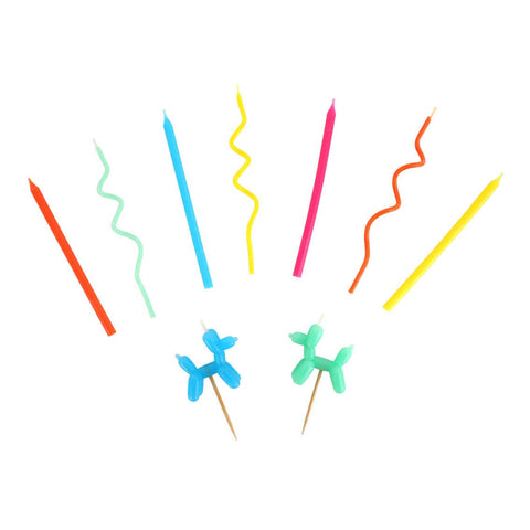 Balloon Dog Birthday Candles Pack of 9