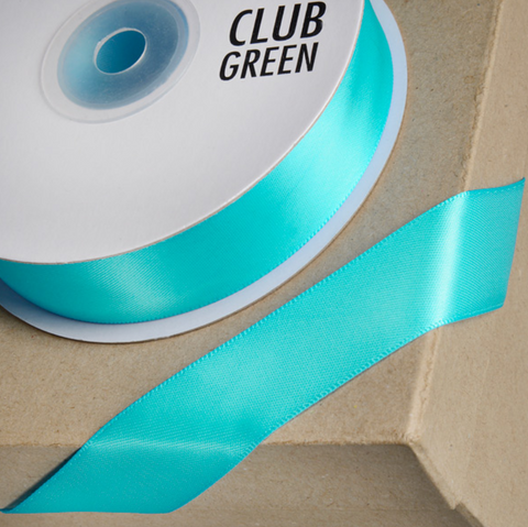 Aqua 15mm Satin Ribbon