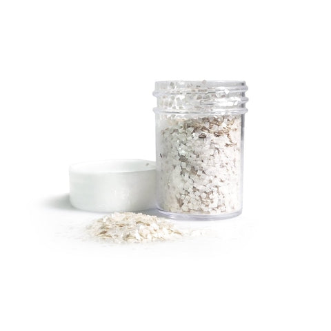 White Glitter Square Sprinkles 7g